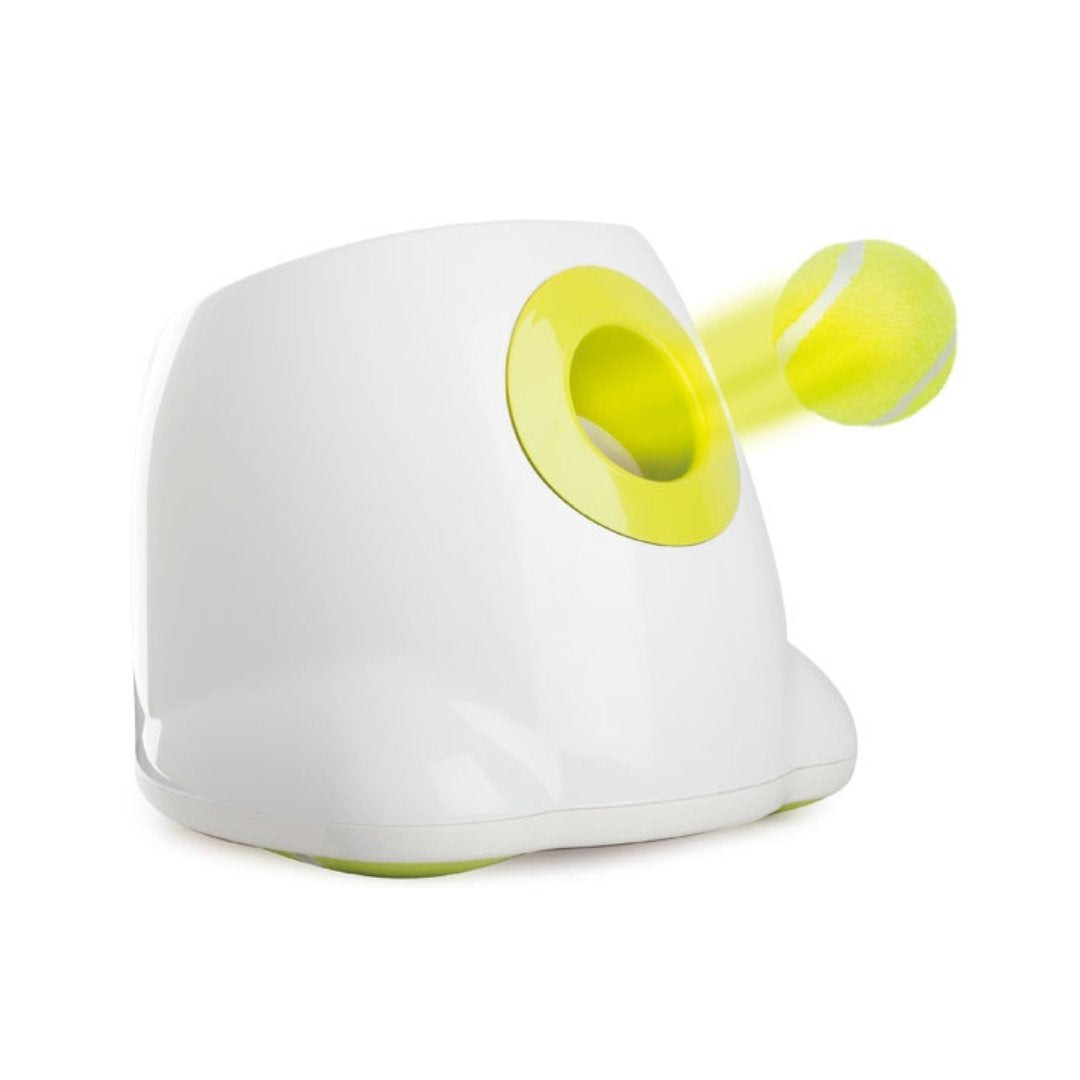 All For Paws Interactive Maxi Hyper Dog Ball Fetch Toy is designed for dogs who love to play fetch. A dog can enjoy playing their favorite game even when you're not home.