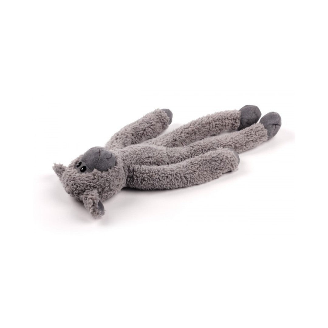 All For Paws Lambswool Cuddle Ropey Flopper is made of soft faux suede, lamb plush, and ropes, providing a fantastic tactile sensation - Flat.