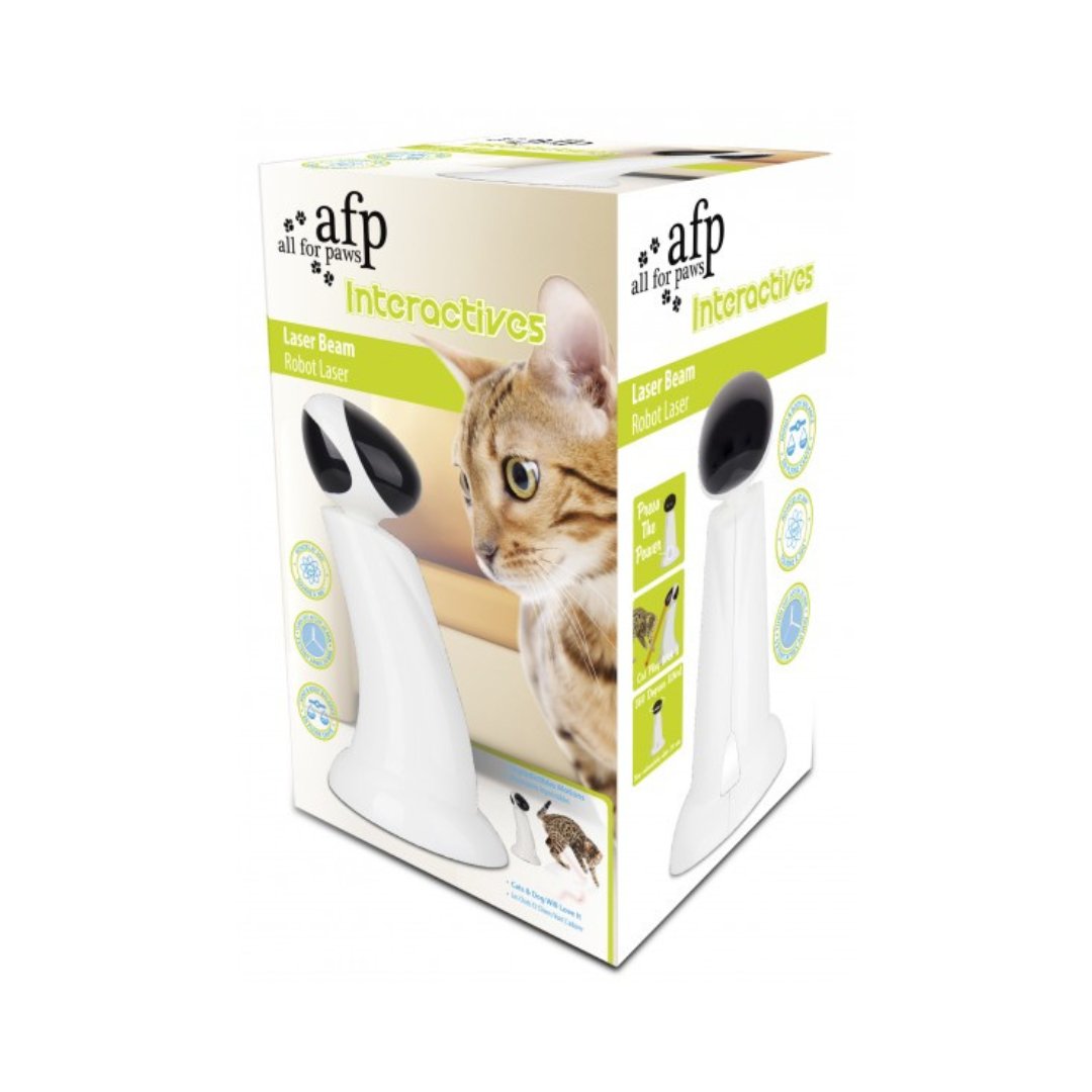 All For Paws Lazer Beam Cat Toy is an automatic laser light toy that will excite your pet and emits an unpredictable light spot on the floor, which pets love to chase.