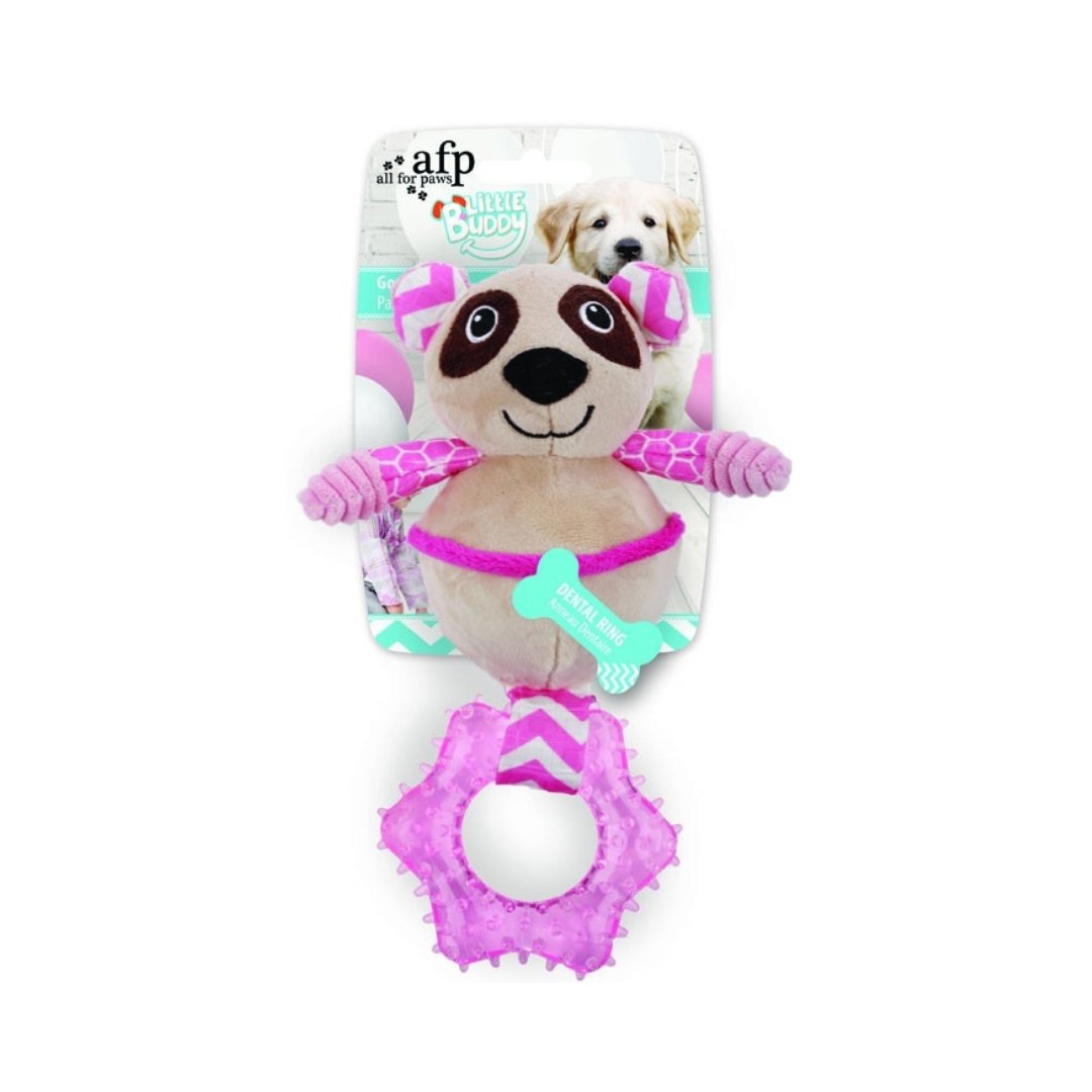 Your furry friend will adore the All For Paws Little Buddy Goofy Panda Dog Toy. This toy is cute and cuddly, and the crinkle sound will encourage your dog to play.