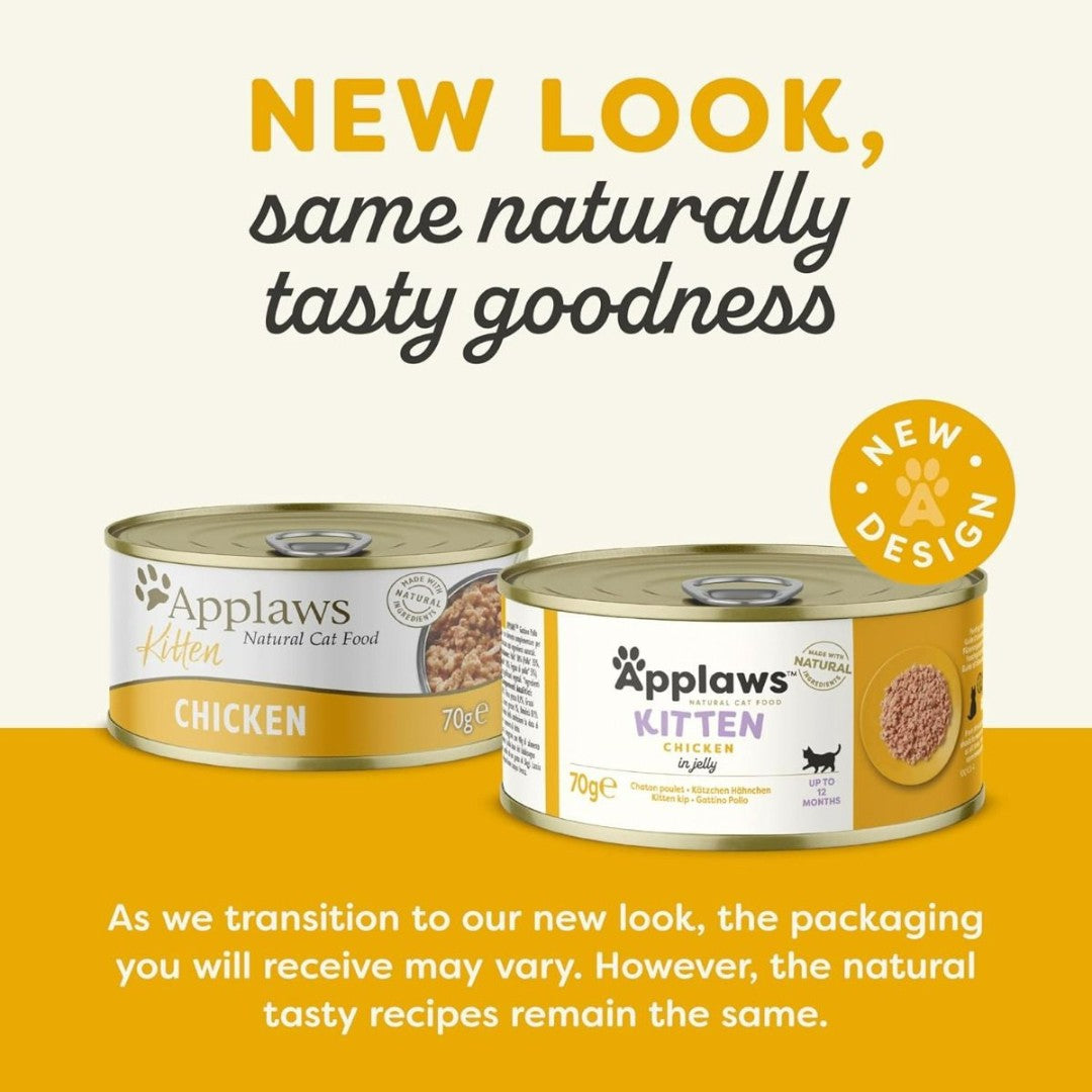Applaws Chicken Breast Kitten Wet Food – Natural Nutrition for Growing Kittens -New Look.