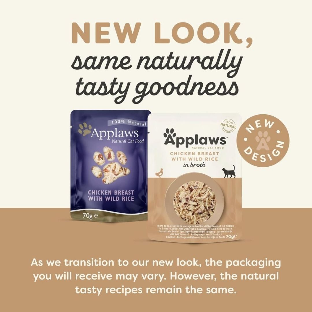 Applaws Chicken with Rice Cat Wet Food – High Protein, Natural Nutrition for All Life Stages - New Look.