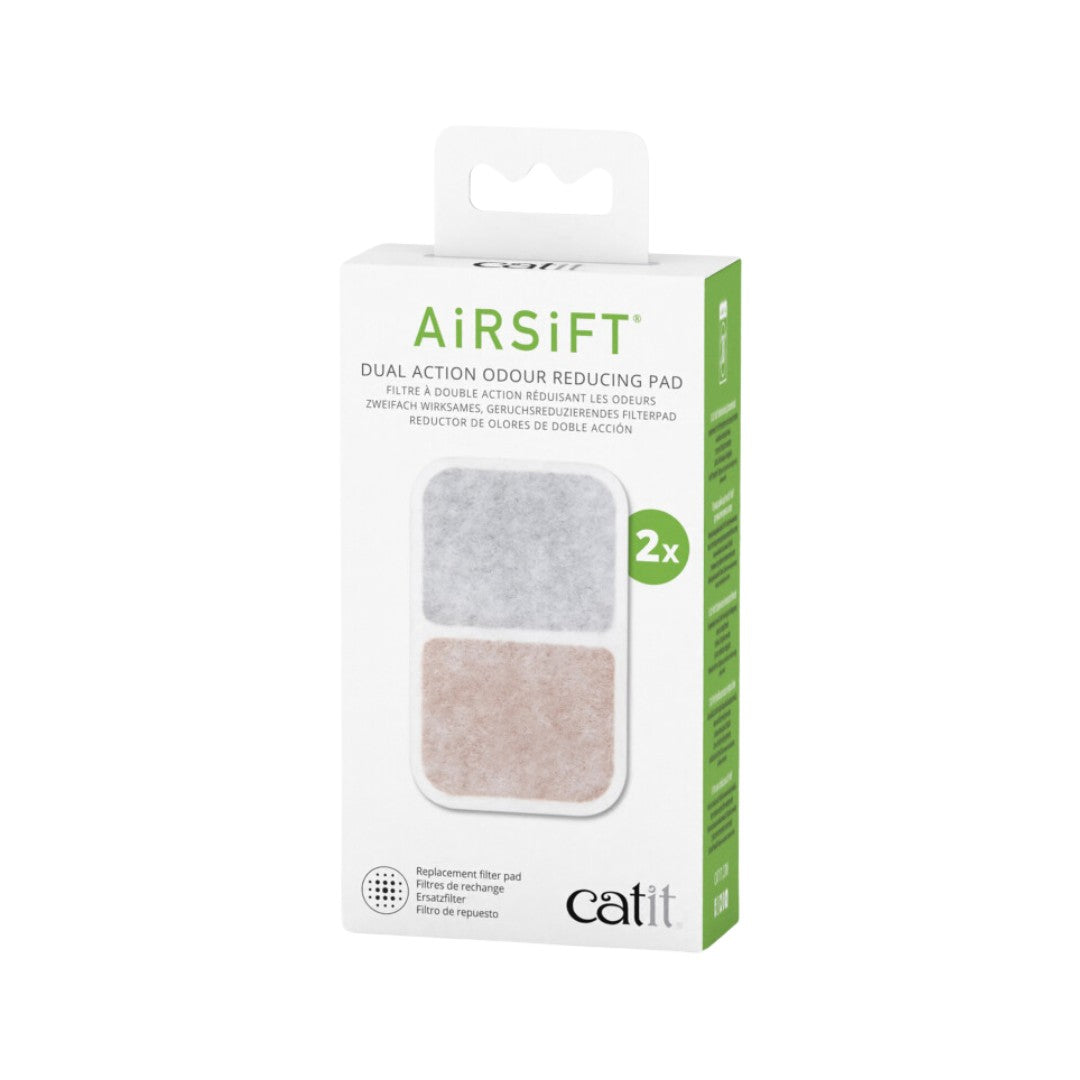 Catit Airsift Cat Litter Box Filter Pads, 2-pack - front view