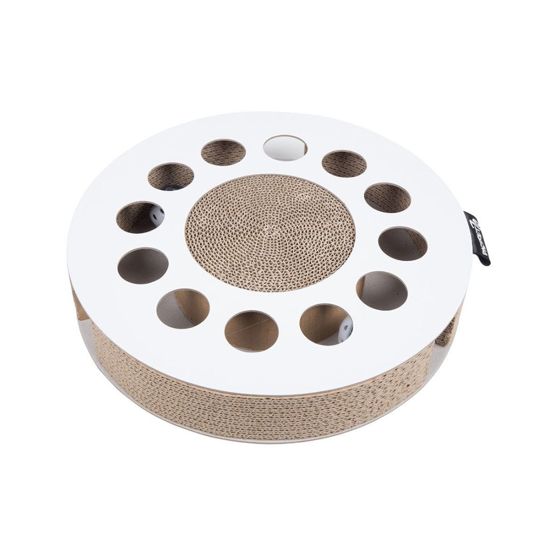 District 70 Whirl Cat Scratch Toy - Interactive and Fun Toy for Cats in Dubai - White Color