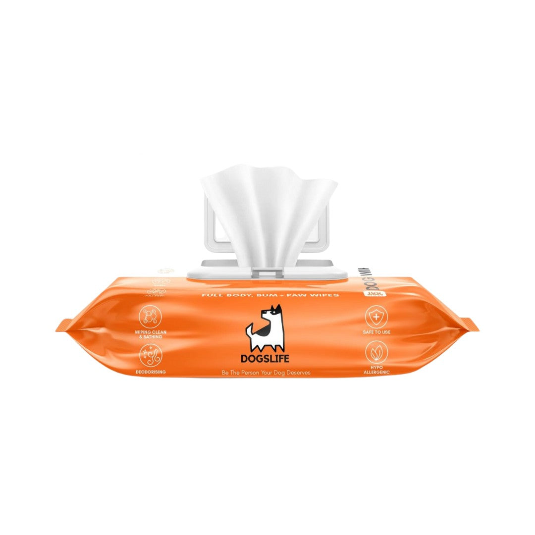 DogsLife Scented Baby Powder Grooming Dog Wipes 100pcs - Your Pet's Ultimate Grooming Solution!
