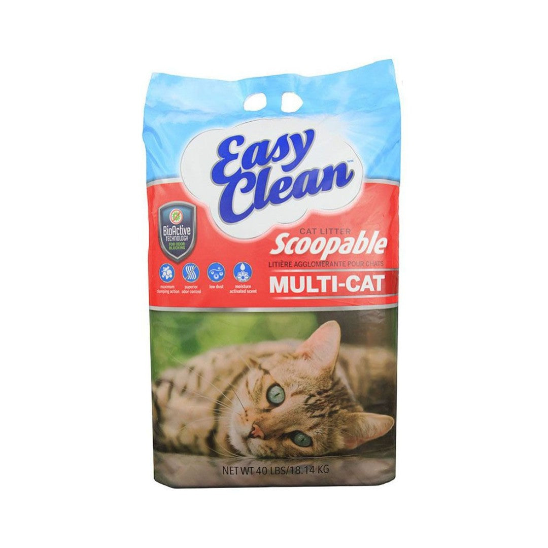 Easy Clean Multi-Cat Litter - Superior Odor Control and Clump Strength - 18.14kg