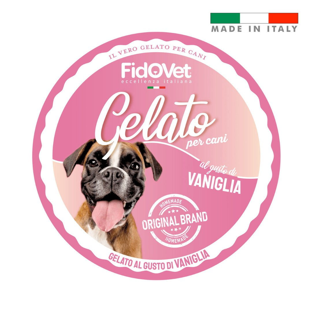 FidoVet Gelato Vanilla Ice Cream Treat for Dogs – 40g