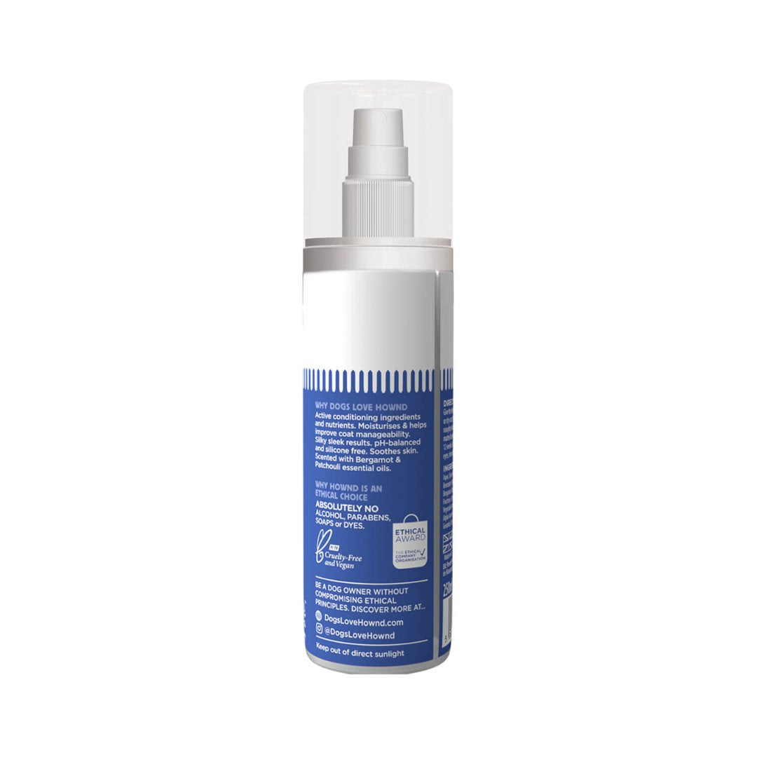 Hownd Knot A Care Natural Dog Detangler - Silicone-Free Formula for Silky, Sleek Resu - Back Bottle