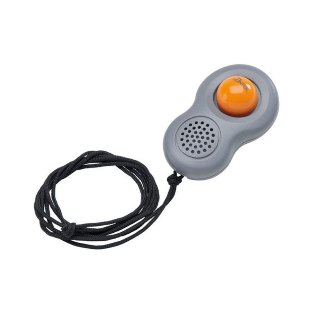 Hunter Dog Clicker with Lanyard—This compact and versatile dog clicker with a lanyard attachment is perfect for training sessions with your furry companion.