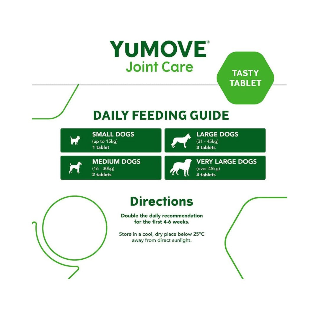 Lintbells Yumove Young and Active 60 Tablets may be the answer. This supplement is clinically proven to improve joint flexibility and maintain supple joints in as little as 6 weeks Feeding Guide.