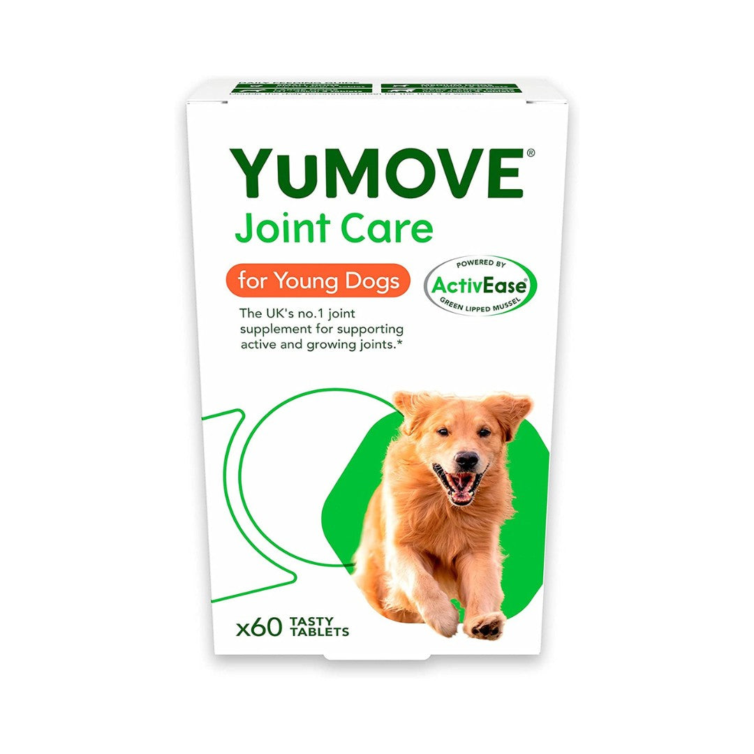Lintbells YuMOVE Joint Care for Young Dogs - Natural Supplement for Active Dogs' Joint Health, pack of 60 tablets.