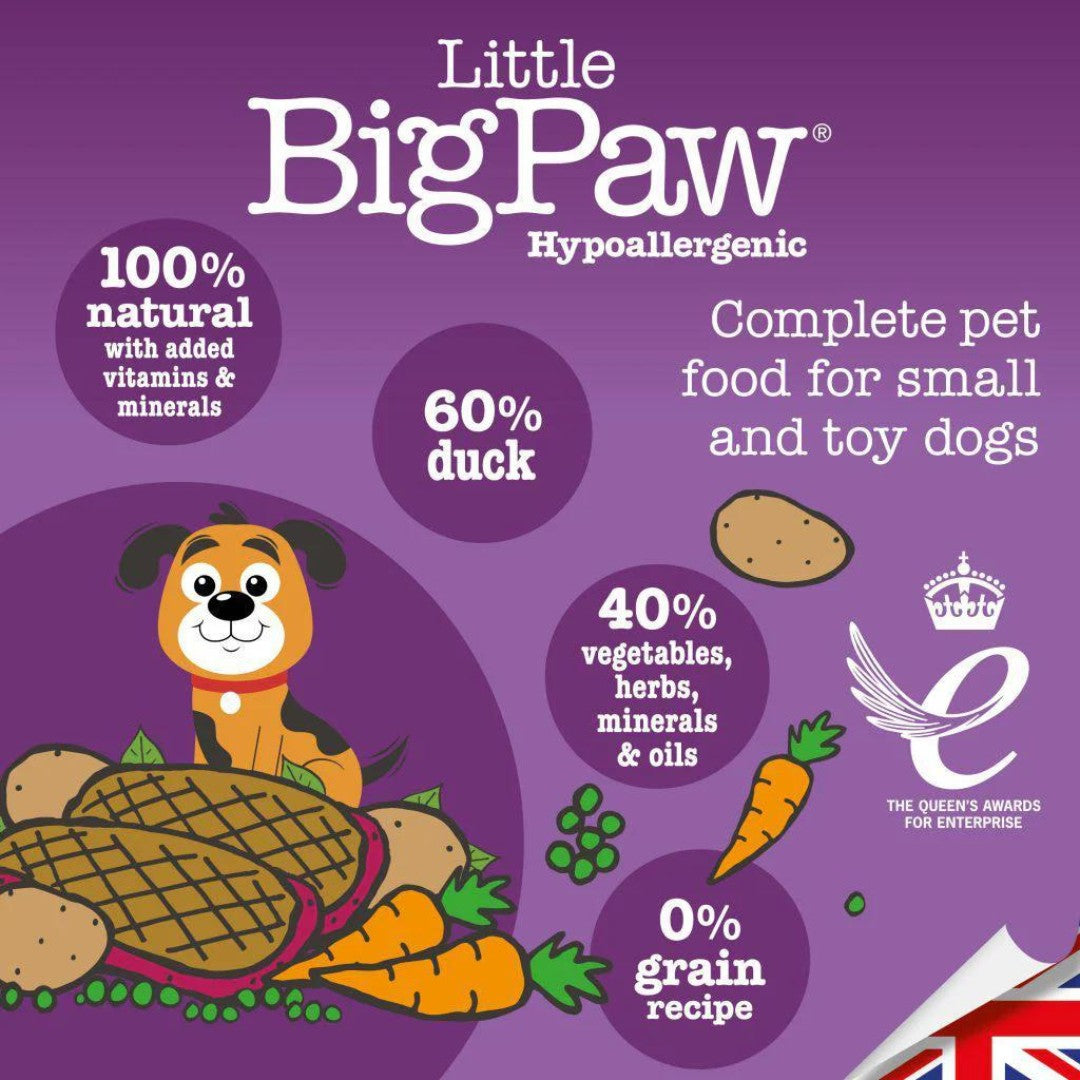 Little Big Paw Duck & Vegetable Dinner Dog Wet Food - Gourmet Nutrition for Small and Toy Dogs in Dubai, 150g - Ingredients