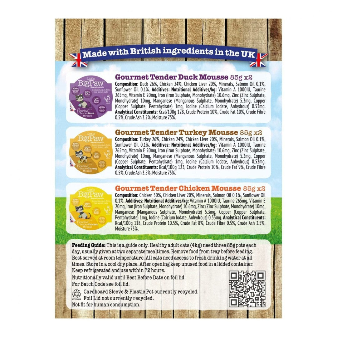 Little Big Paw Gourmet Poultry Selection Cat Wet Food - Ingredients