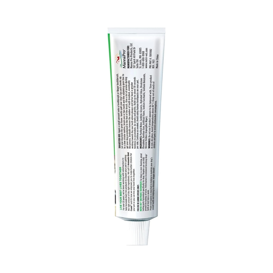 Nutri-Vet Enzymatic Dog Toothpaste - Back Tube