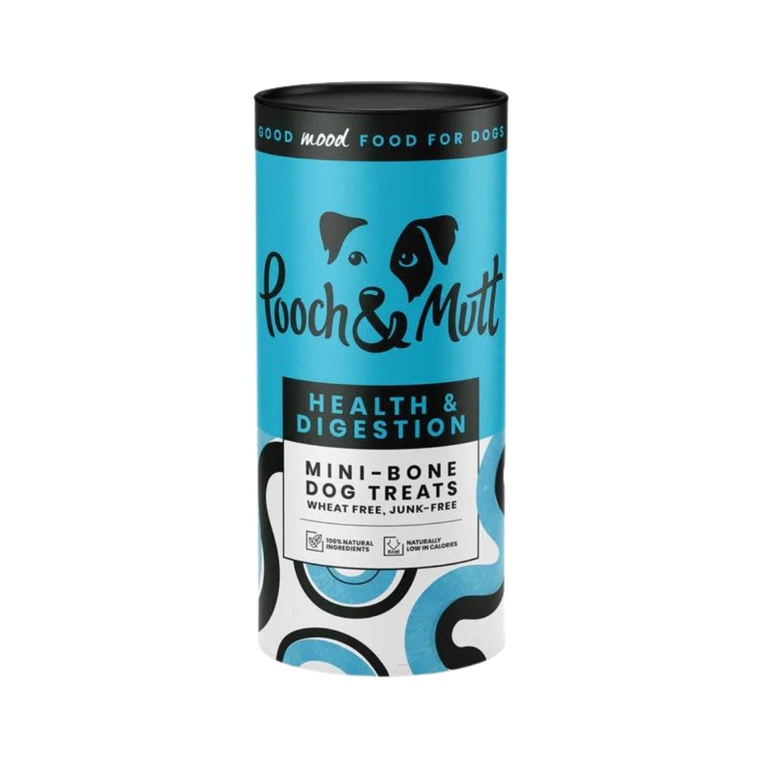 Pooch & Mutt Health & Digestion Mini-Bone Dog Treats - Front