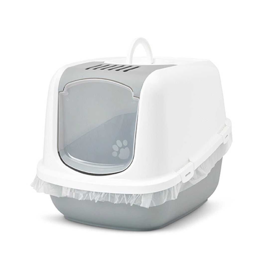 Savic Nestor Jumbo Cat Litter Box in Dubai – Extra-Large, Easy to Clean, Ideal for Multiple Cats Grey Color - Full