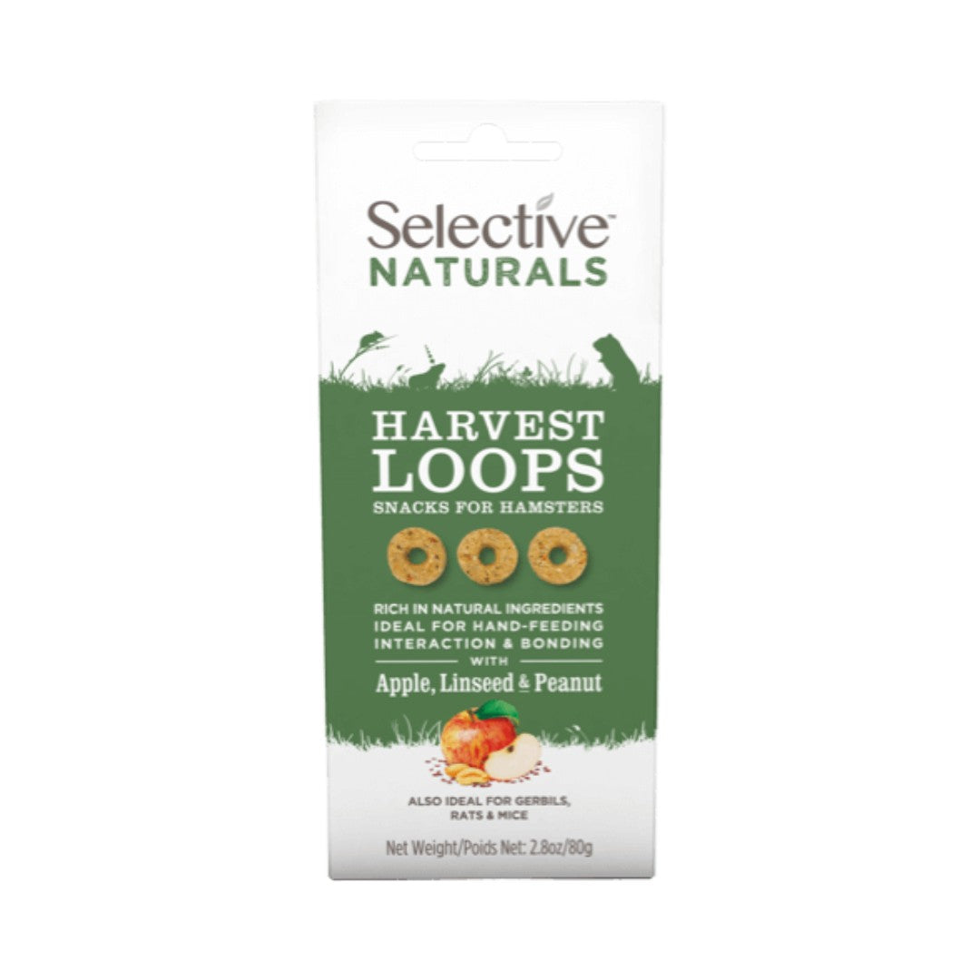 Supreme Selective Naturals Harvest Loops provide your hamster, gerbil, rat, and mouse pets with a delicious and nutritious treat.