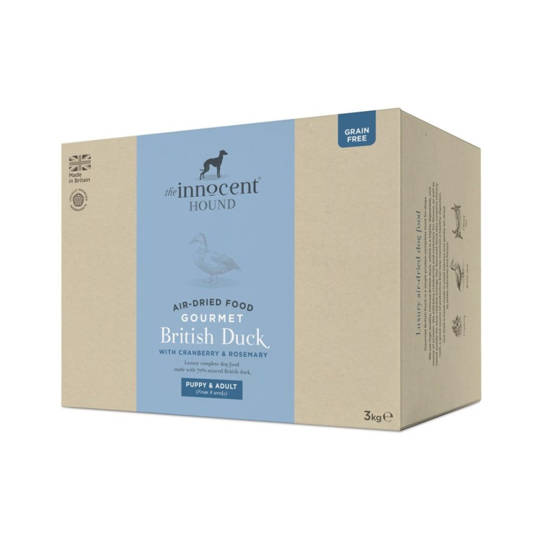 The Innocent Hound Air-Dried Gourmet British Duck with Cranberry & Rosemary Puppy & Adult Dry Dog Food