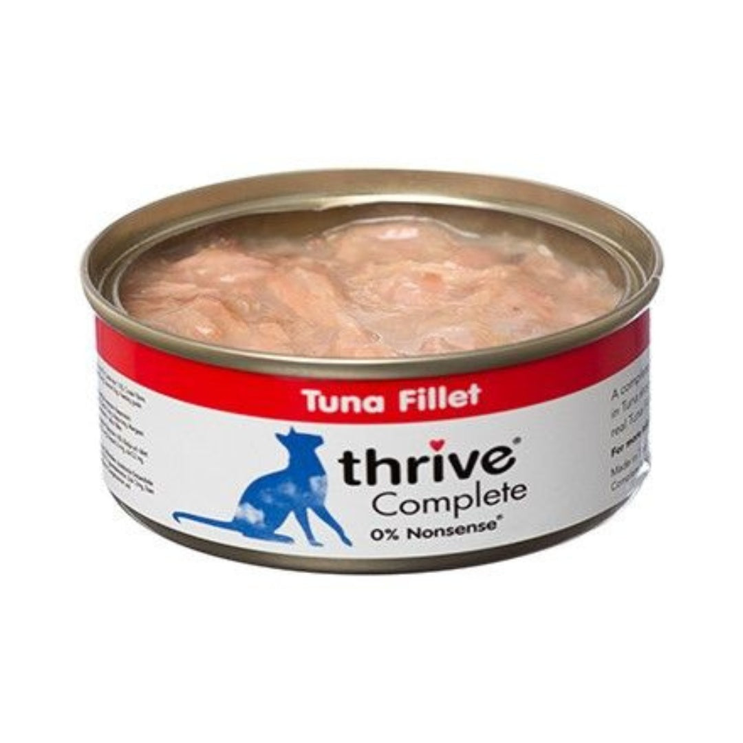 Thrive Cat Tuna Fillet Wet Food - Nutritionally balanced wet food with added vitamins and minerals. No preservatives, fillers, or artificial additives - open tin