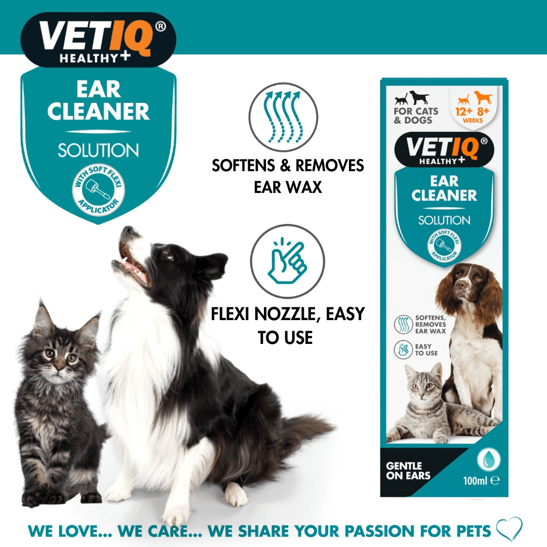 VetIQ Ear Cleaner Solution for Cats and Dogs - Benefits