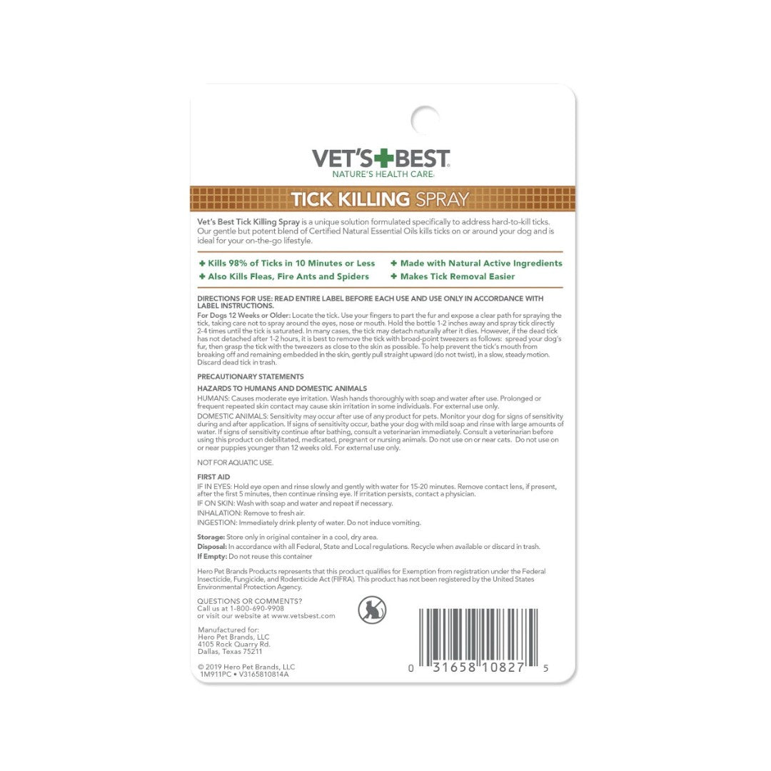 Vet's Best Tick Killing Spray for Dogs & Puppies - product image 2