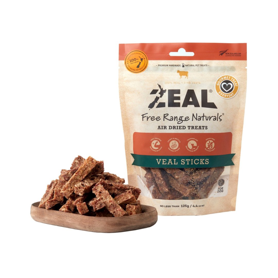 Zeal Veal Sticks Dog Treats - front packaging