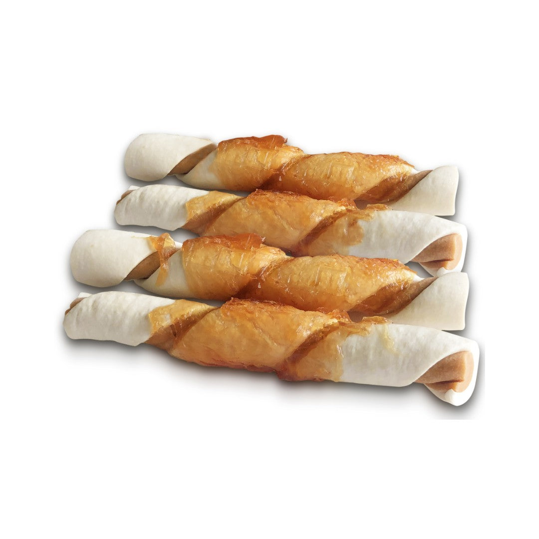 Treat your dog to the delicious Zeus Better Bones Large Rolls wrapped in real chicken and rawhide-free treats that are safe for your furry friend to chew on 2.
