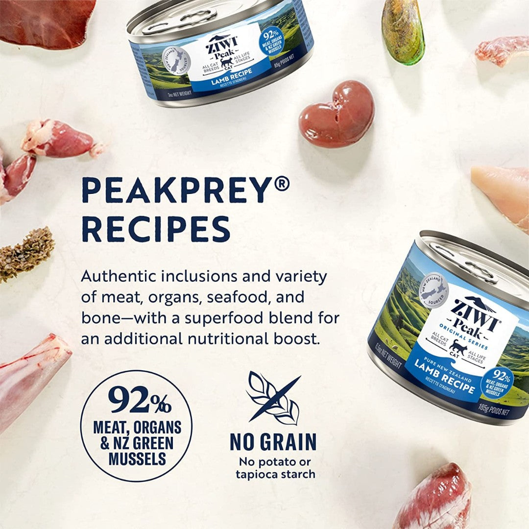 Ziwi® Peak Wet Lamb Recipe Cat Wet Food Peak Nutrition For All Life Stages, Pure and Simple, for cats of all breeds and life stages AD.