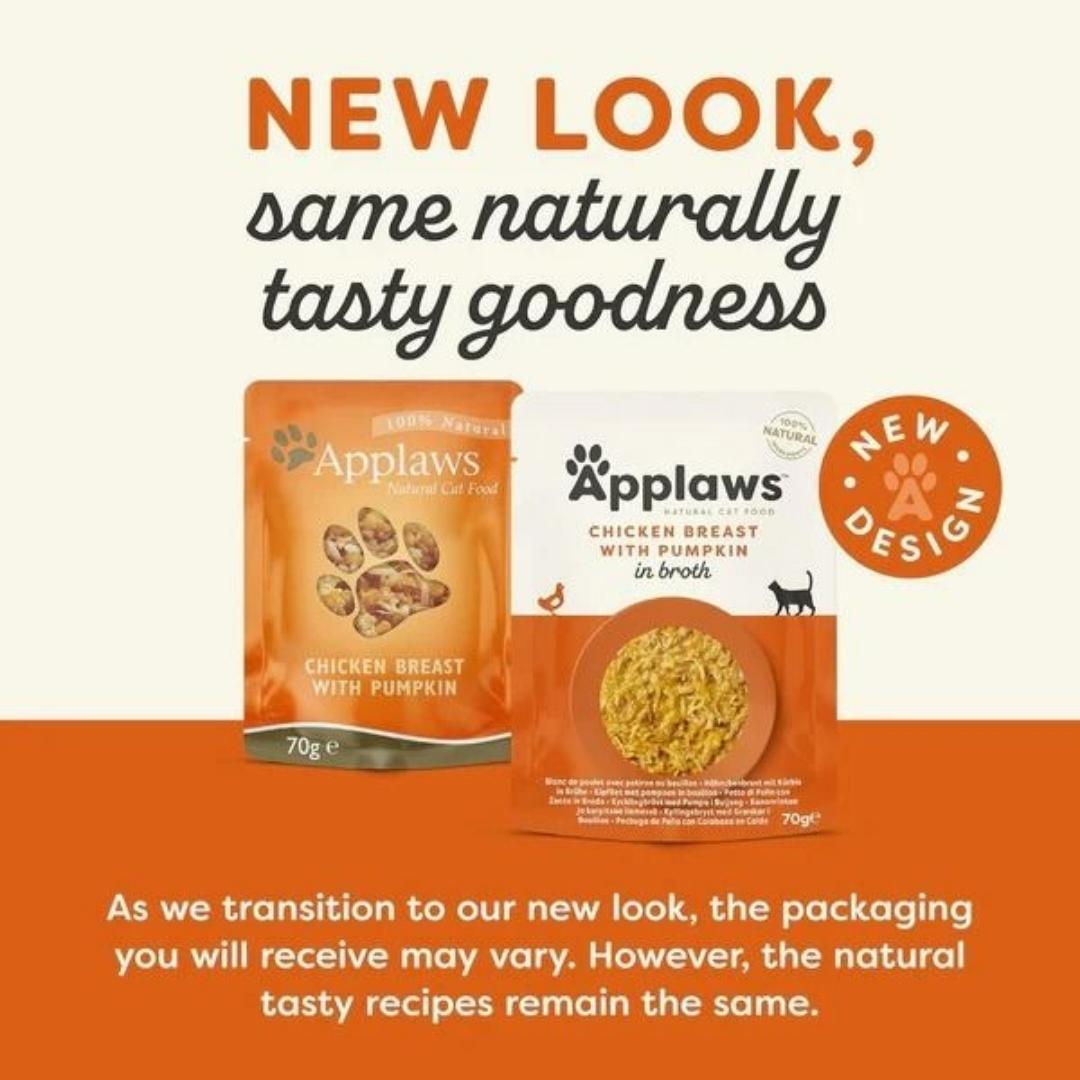 Applaws Chicken with Pumpkin in Broth Wet Cat Food 70g Pouch - New Look