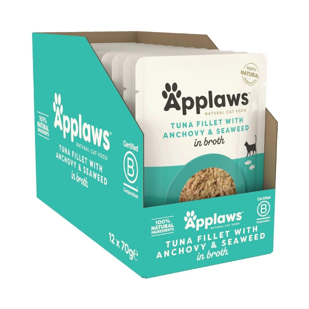 Applaws Tuna with Anchovy & Seaweed in Broth Wet Cat Food 70g Pouch
