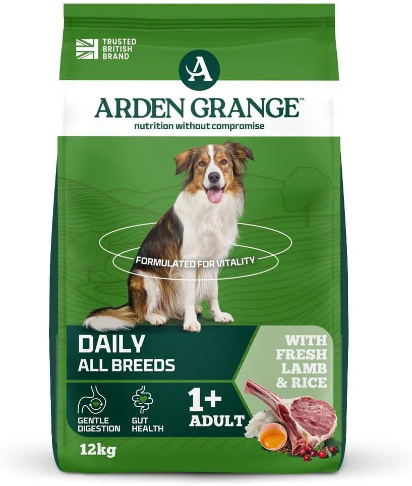 Arden Grange Daily All Breeds Adult Fresh Lamb & Rice Dry Dog Food - 12 kg