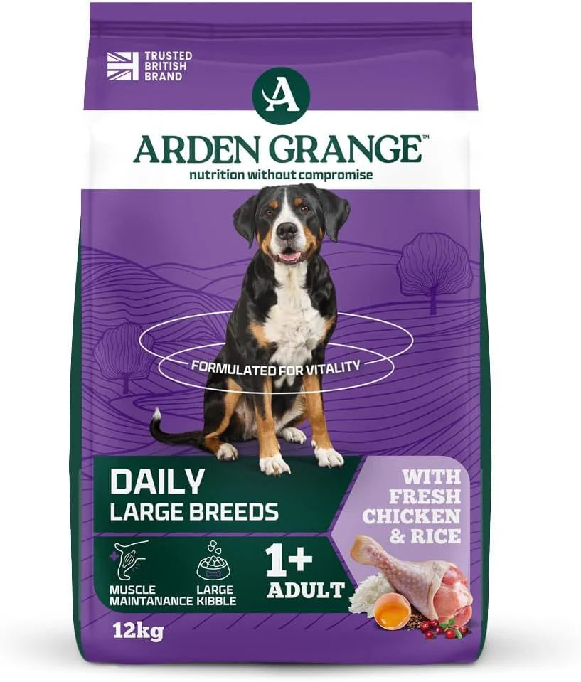 Arden Grange Daily Large Breeds Adult Fresh Chicken & Rice Dry Dog Food - 12 kg