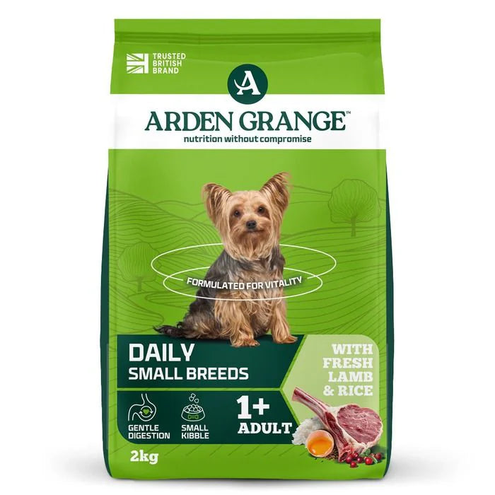 Arden Grange Daily Small Breeds Adult with Fresh Lamb & Rice Dry Dog Food - 2 kg