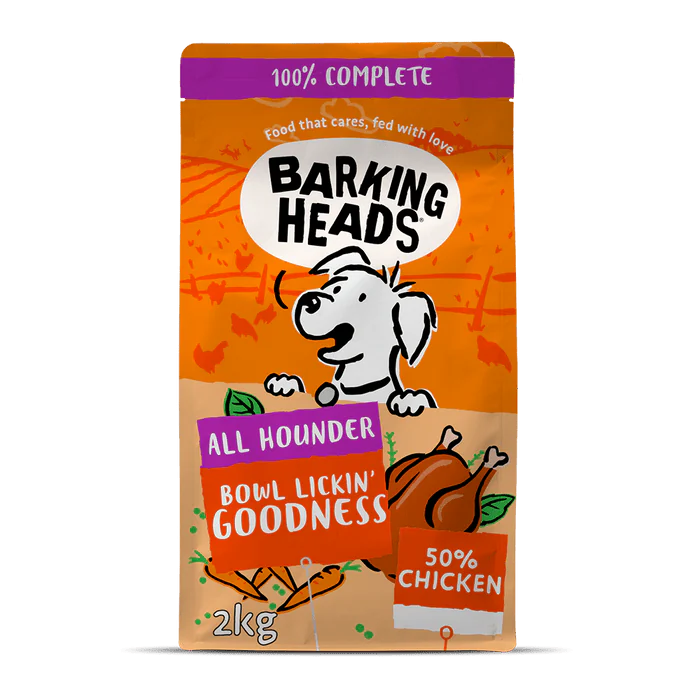 Barking Heads All Hounder Bowl Lickin' Goodness Chicken Dry Dog Food — 2 kg front packshot