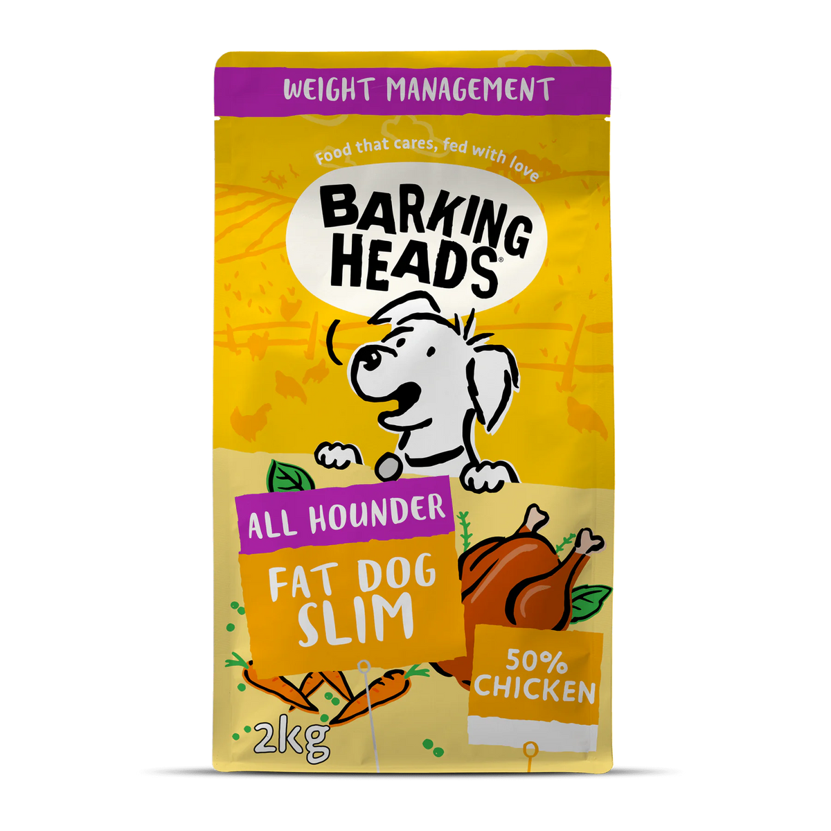 Barking Heads All Hounder Fat Dog Slim Chicken Dry Dog Food — 2 kg