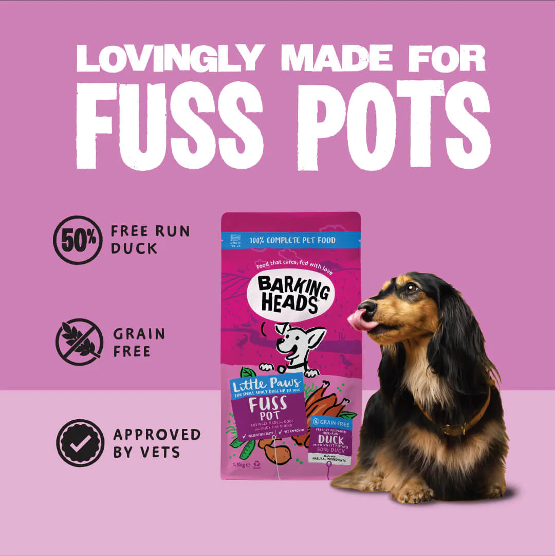 Barking Heads Little Paws Fuss Pot Duck Dry Dog Food — 1.5 kg — product view 5