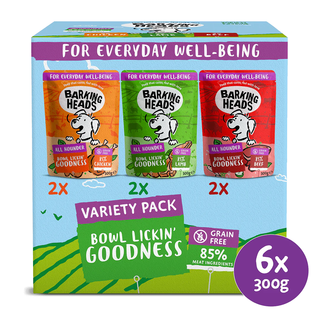 Barking Heads Variety Pack Adult Wet Dog Food 6 × 300 g Pouch — 6 × 300 g