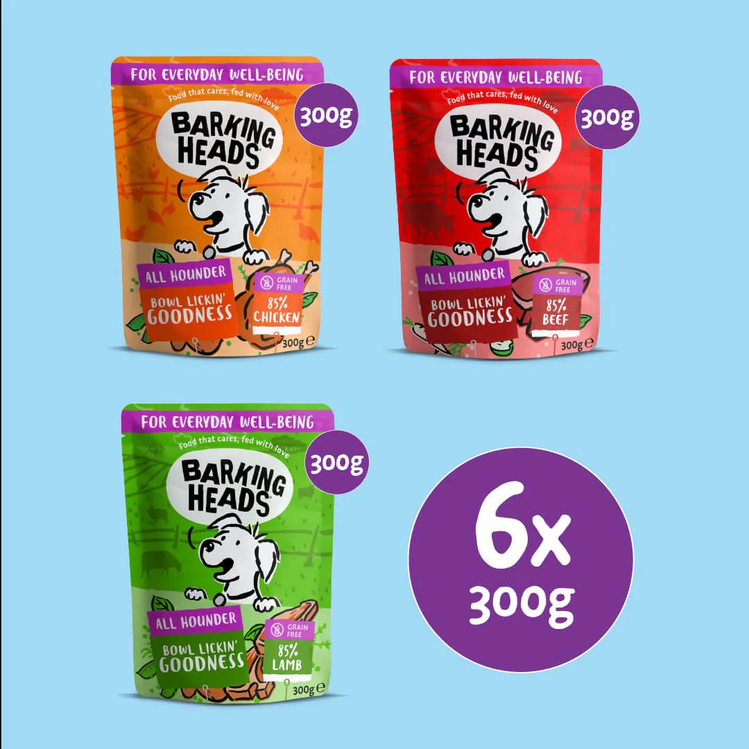Barking Heads Variety Pack Adult Wet Dog Food 6 × 300 g Pouch — 6 × 300 g — product view 2