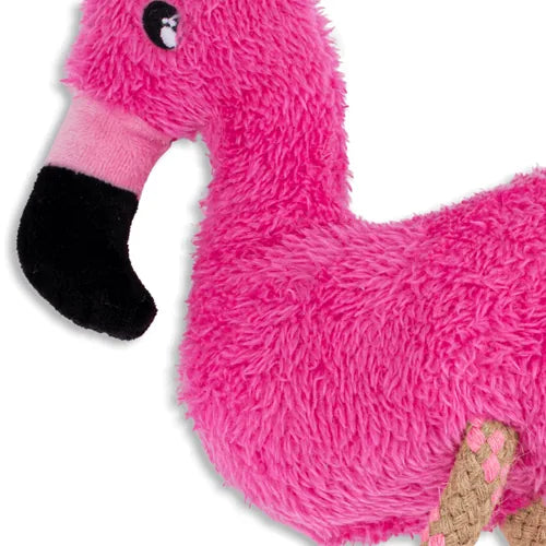 Beco Dual Material Soft Flamingo Recycled Dog Toy by Beco – product detail 2