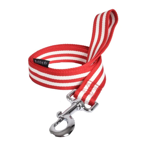 Bobby Leash Stripe Large - Red, Large