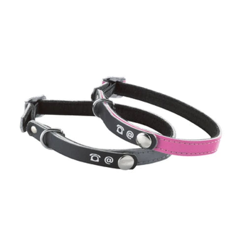 Bobby Reflective Address Cat Collar - Pink