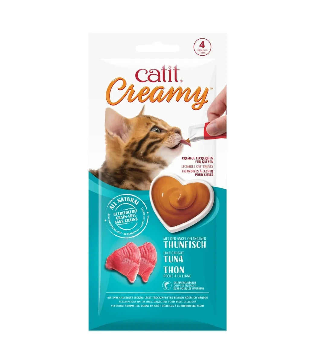 Catit Creamy Tuna Lickable Cat Treats - front view