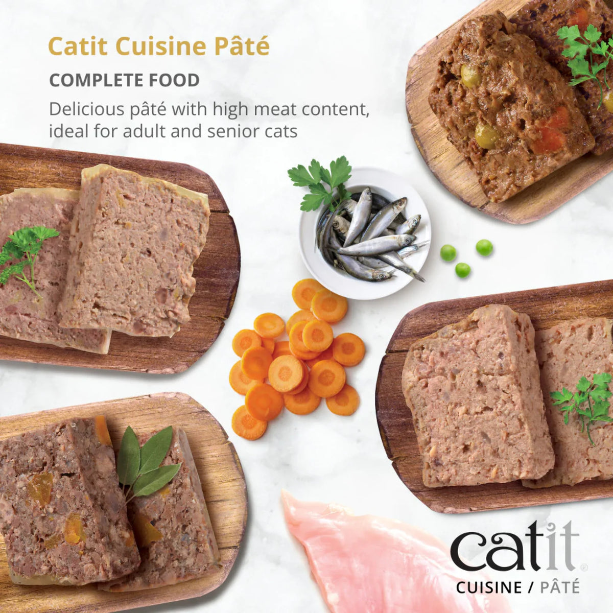 Catit Cuisine Beef Pate with Carrots, 95 g Tetra, 12pcs/box – product view 2