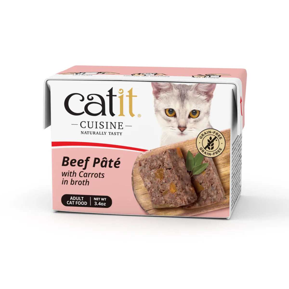 Catit Cuisine Beef Pate with Carrots, 95 g Tetra, 12pcs/box – 12pcs/box main product image