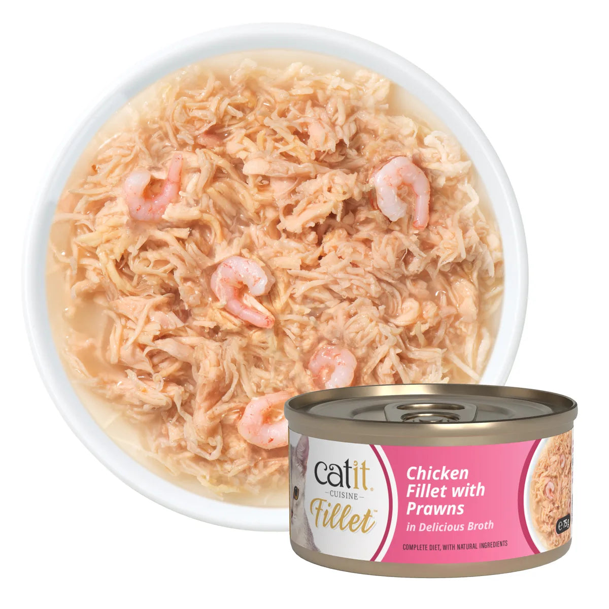Catit Cuisine Chicken Fillet with Prawns, 12 x 75 g – 12 × 75 g additional product view 2