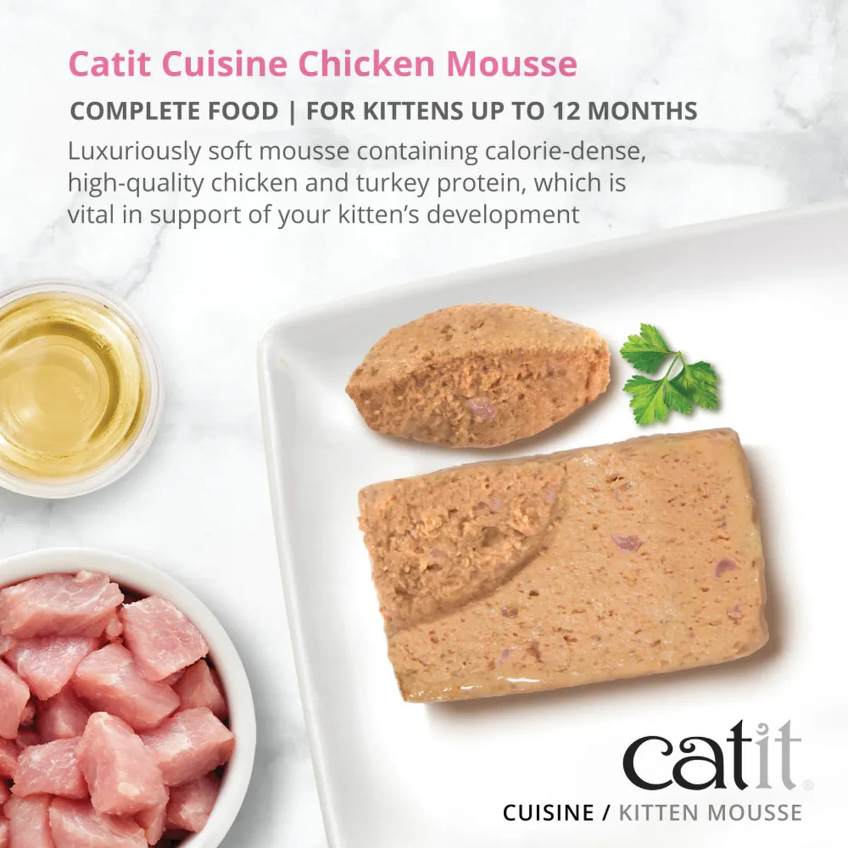 Catit Cuisine Chicken Mousse Kitten Food, 90g Tetra, 12pcs/box – 12pcs/box additional product view 4