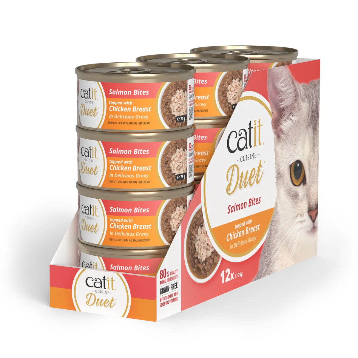 Catit Cuisine Duet, Salmon with Chicken, 12 x 75 g – 12 × 75 g main product image