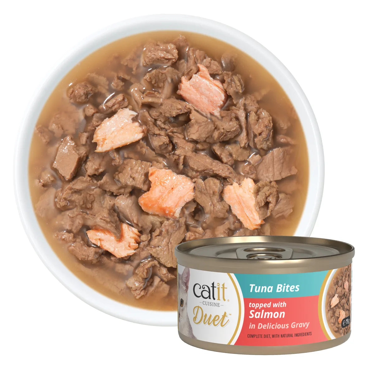 Catit Cuisine Duet, Tuna with Salmon, 12 x 75 g – 12 × 75 g additional product view 2