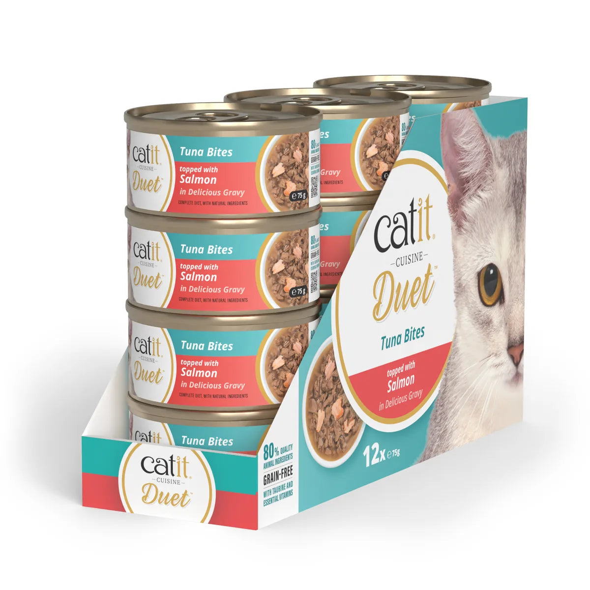 Catit Cuisine Duet, Tuna with Salmon, 12 x 75 g – 12 × 75 g main product image