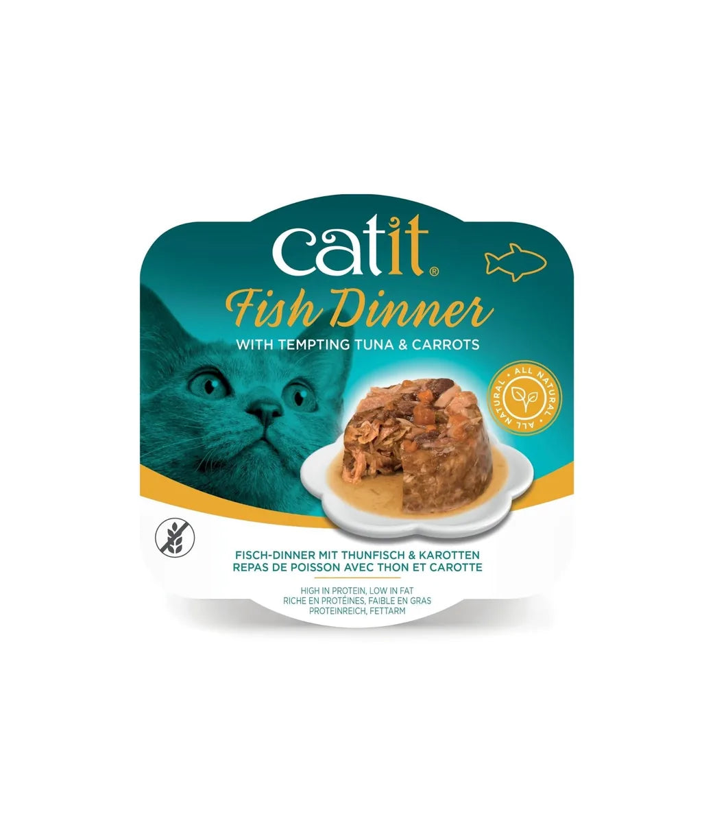 Catit Cuisine Fish Dinner with Tuna & Carrot Cat Wet Food - front view